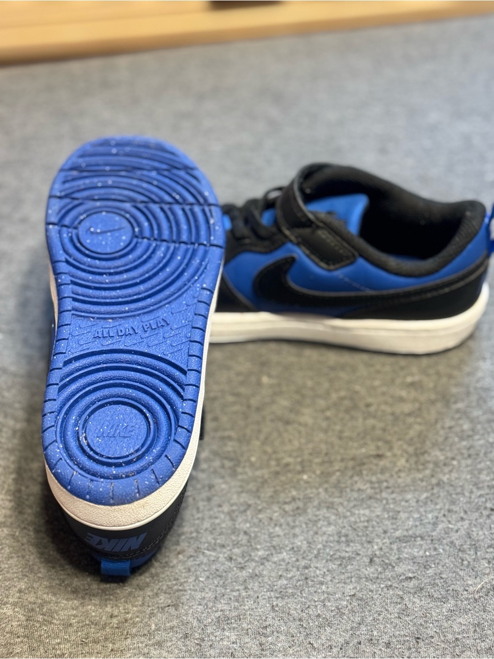 Nike Court Borough Low Recraft Toddler Sz 13.5C Game Royal Black White like new - Picture 7 of 14